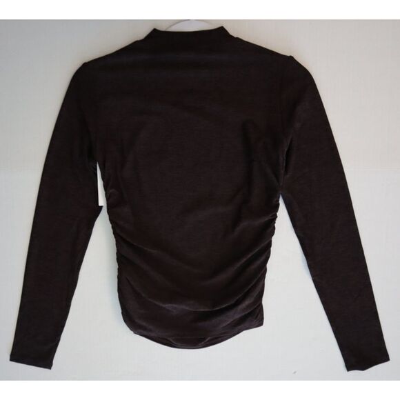 Spanx 50880R Women's Sz S Truffle Brown Heather Skysoft Mock Neck L/S Top - Picture 11 of 11